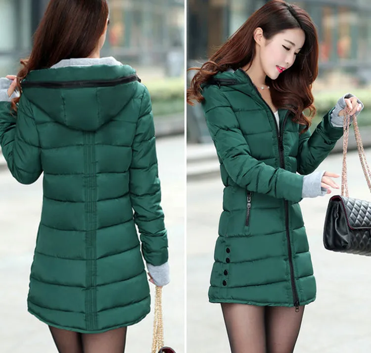 VenusFox long hooded Jacket coat plus size