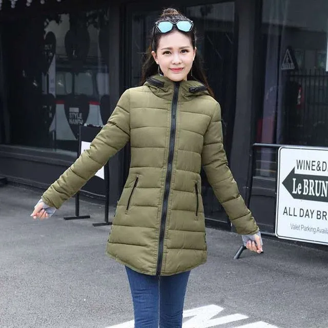 VenusFox long hooded Jacket coat plus size