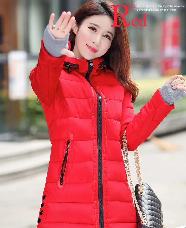 VenusFox long hooded Jacket coat plus size
