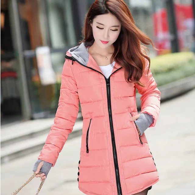 VenusFox long hooded Jacket coat plus size