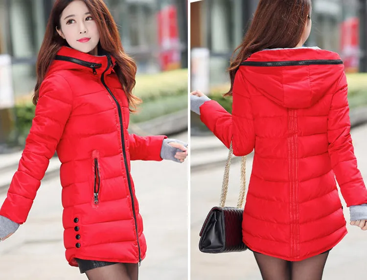 VenusFox long hooded Jacket coat plus size
