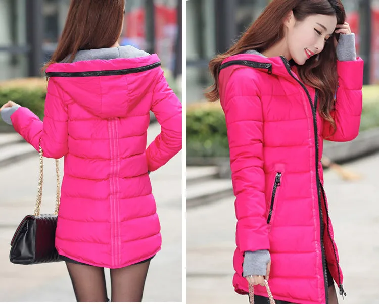 VenusFox long hooded Jacket coat plus size