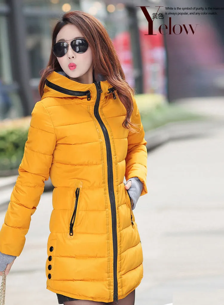 VenusFox long hooded Jacket coat plus size