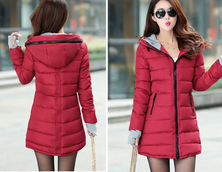 VenusFox long hooded Jacket coat plus size