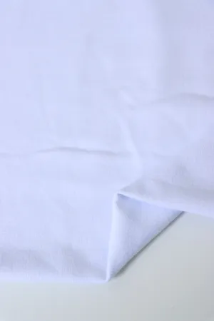 White Cotton Spandex French Terry