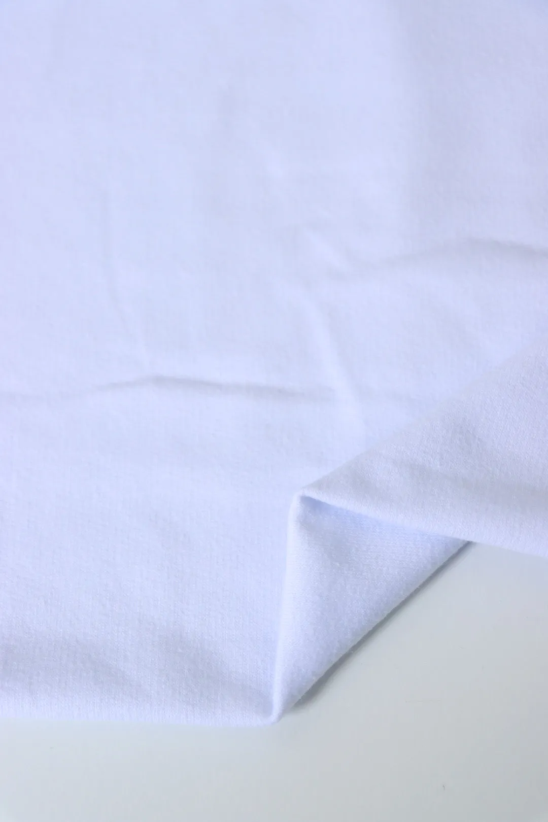 White Cotton Spandex French Terry