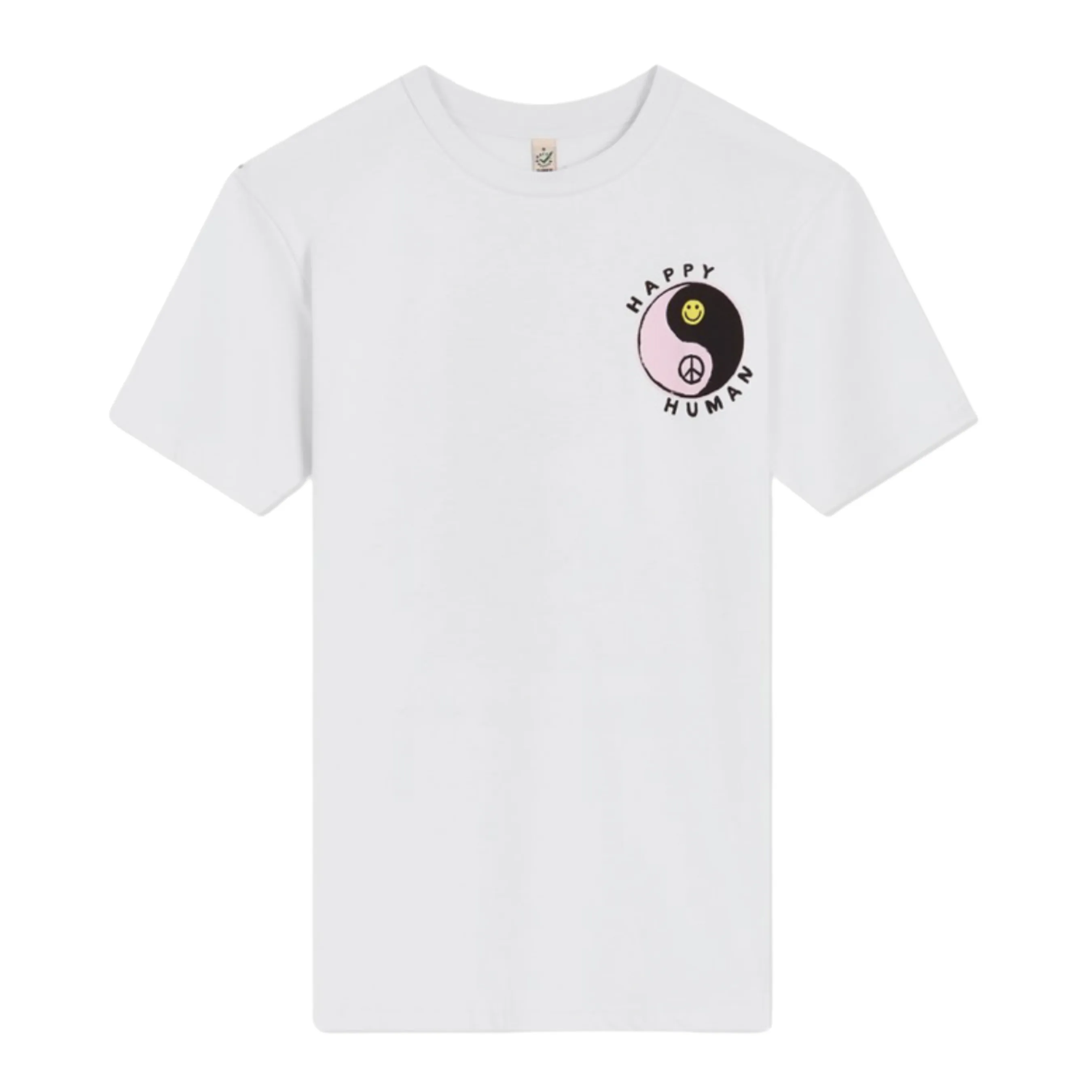 White HAPPY HUMAN TEE