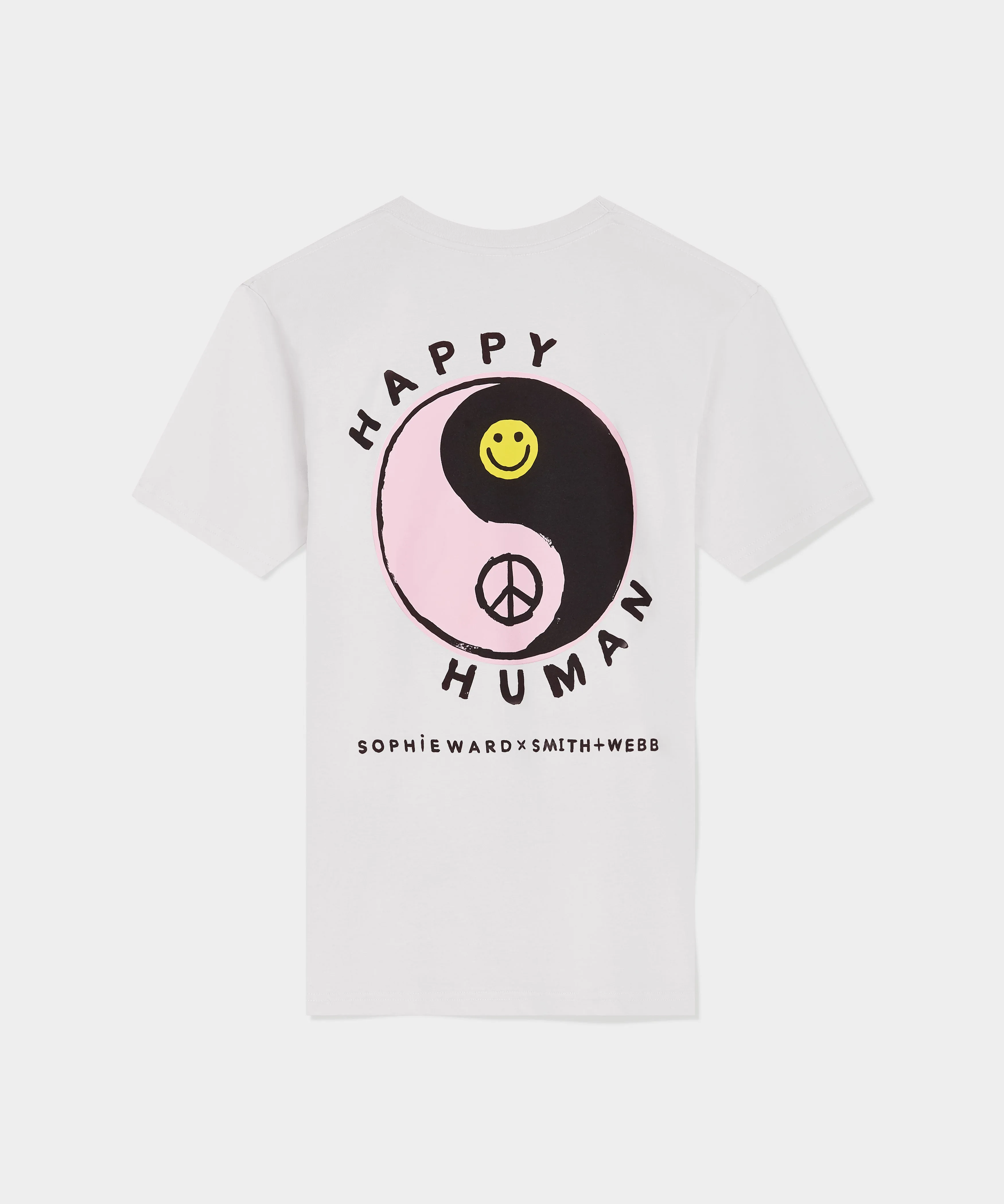 White HAPPY HUMAN TEE