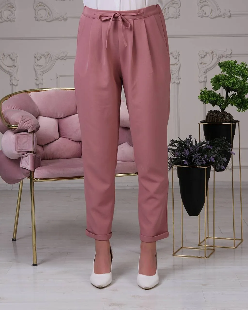 Women’s Regular Fit Solid Drawstring Pants – Casual Comfort