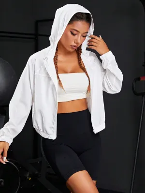 Yoga Basic Zip Up Hooded Sports Jacket