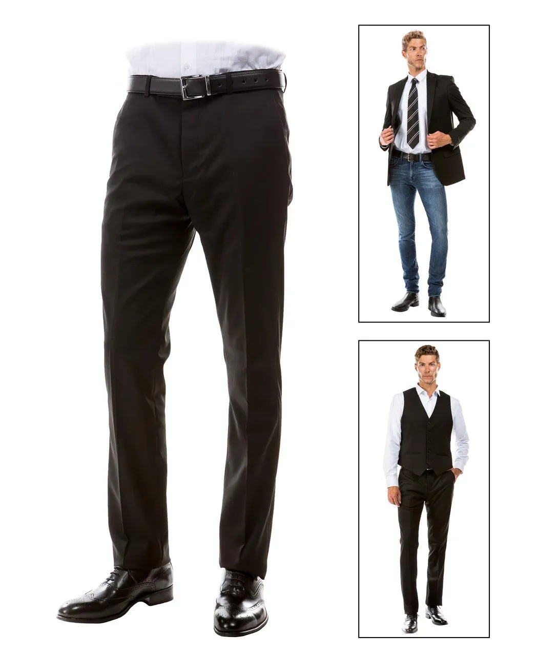 Zegarie Slim Fit Suit Separates Pants, Midnight Black